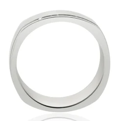 14 Karat White Gold 7MM Square Band