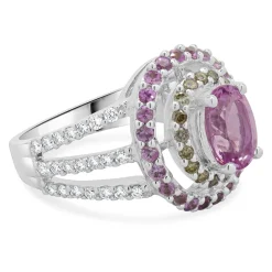18 Karat White Gold Morganite and Diamond Fashion Ring