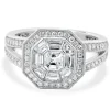 18 Karat White Gold Mosaic Set Diamond Ring
