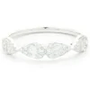 18 Karat White Gold Mosaic Set Pear Shape Diamond Band