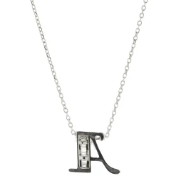 14 Karat White Gold Mosaic Set Diamond A Necklace