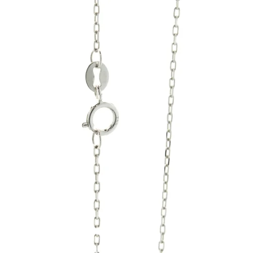 18 Karat White Gold Mosaic Set Diamond Initial P Necklace