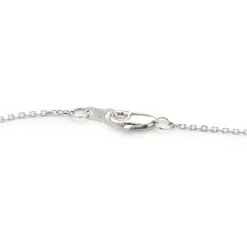 14 Karat White Gold Mosaic Set Diamond M Necklace