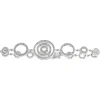 14 Karat White Gold Multi Circle Link Bracelet