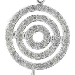 14 Karat White Gold Multi Circle Link Bracelet