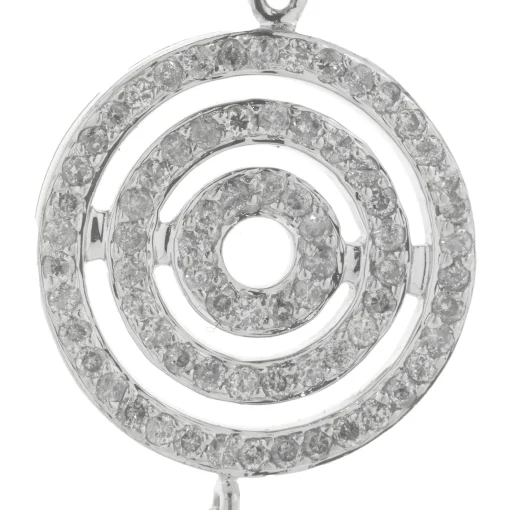 14 Karat White Gold Multi Circle Link Bracelet