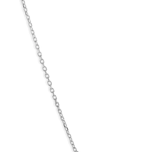14 Karat White Gold Multi Shape Diamond Smile Necklace