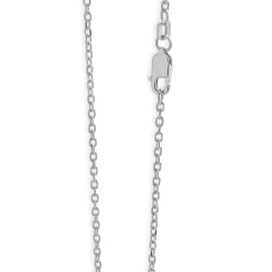 14 Karat White Gold Multi Shape Diamond Smile Necklace