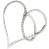 18 Karat White Gold Open Heart Diamond Swirl Pendant