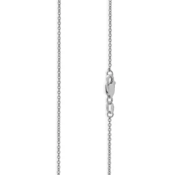 14 Karat White Gold Open Heart Necklace
