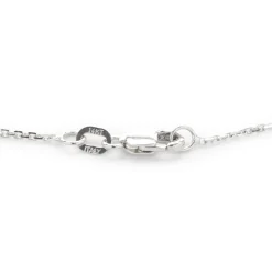 14 Karat White Gold Open Square Diamond Necklace