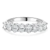18 Karat White Gold Oval Diamond Band