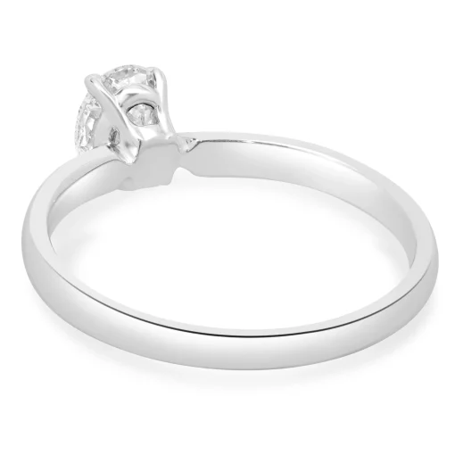 14 Karat White Gold Oval Diamond Engagement Ring