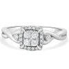 10 Karat White Gold Pave Diamond Engagement Ring