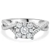 14 Karat White Gold Pave Diamond Engagement Ring