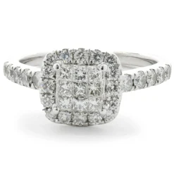 14 Karat White Gold Pave Diamond Engagement Ring