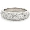 14 Karat White Gold Pave Diamond Band