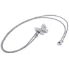 18 Karat White Gold Pave Diamond Butterfly Necklace
