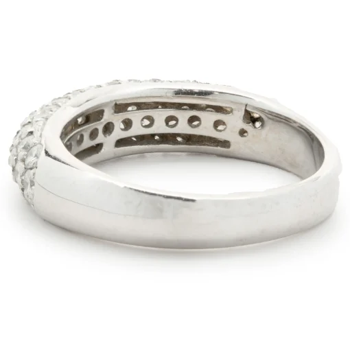 14 Karat White Gold Pave Diamond Band
