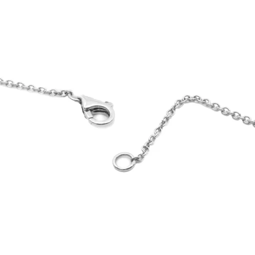 18 Karat White Gold Pave Diamond Butterfly Necklace