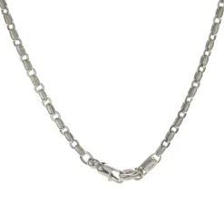 18 Karat White Gold Pave Diamond Oval Disc Necklace
