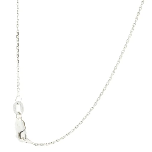 14 Karat White Gold Pave Diamond Pear Shape Necklace