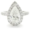 14 Karat White Gold Pear Cut Diamond Engagement Ring