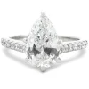 14 Karat White Gold Pear Cut Diamond Engagement Ring