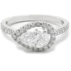 14 Karat White Gold Pear Cut Diamond Engagement Ring