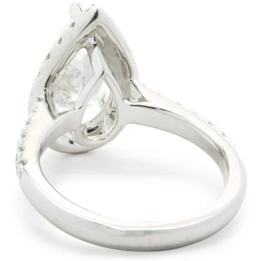 14 Karat White Gold Pear Cut Diamond Engagement Ring