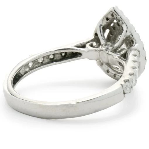14 Karat White Gold Pear Cut Diamond Engagement Ring
