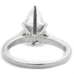 14 Karat White Gold Pear Cut Diamond Engagement Ring