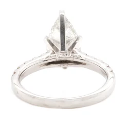 14 Karat White Gold Pear Cut Diamond Engagement Ring