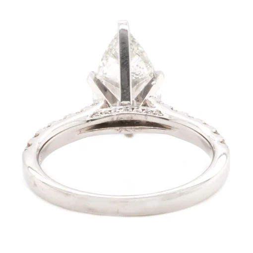 14 Karat White Gold Pear Cut Diamond Engagement Ring