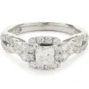 14 Karat White Gold Princess Cut Diamond Engagement Ring