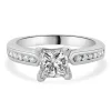 14 Karat White Gold Princess Cut Diamond Engagement Ring