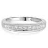 14 Karat White Gold Princess Cut Channel Set Diamond band