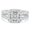 14 Karat White Gold Princess Cut Diamond Engagement Ring