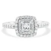 14 Karat White Gold Princess Cut Diamond Engagement Ring