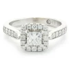 14 Karat White Gold Princess Cut Diamond Engagement Ring