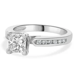 14 Karat White Gold Princess Cut Diamond Engagement Ring