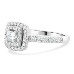 14 Karat White Gold Princess Cut Diamond Engagement Ring