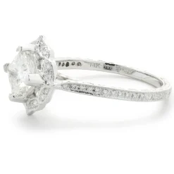 14 Karat White Gold Princess Cut Diamond Engagement Ring