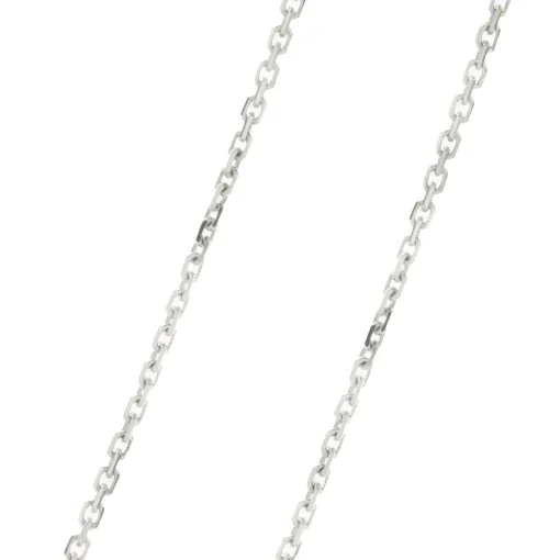 14 Karat White Gold Princess Cut Diamond Halo Necklace