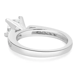 14 Karat White Gold Princess Cut Diamond Engagement Ring