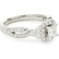 14 Karat White Gold Princess Cut Diamond Engagement Ring