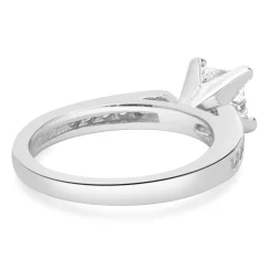 14 Karat White Gold Princess Cut Diamond Engagement Ring