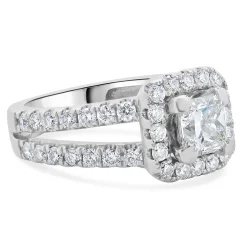 14 Karat White Gold Princess Cut Diamond Engagement Ring