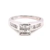 14 Karat White Gold Quad set Diamond Engagement Ring