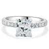 18 Karat White Gold Radiant Cut Diamond Engagement Ring